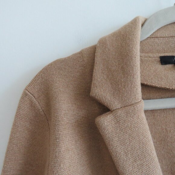 J. CREW Cecile Relaxed Knit Sweater Blazer One-Button in Camel Preppy Size XXS - Picture 5 of 14